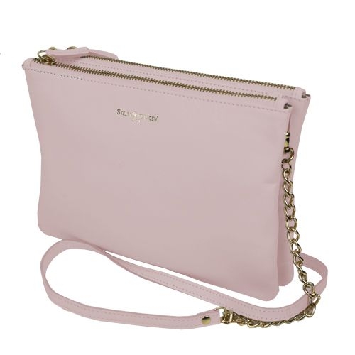 Bolso clutch piel rosa San Stella Rittwagen
